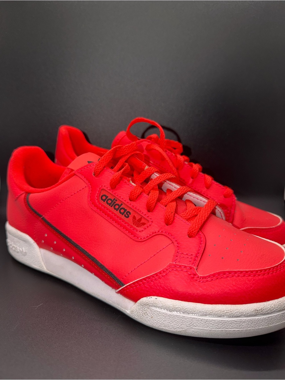 Adidas fluorescent pink/orange sneakers men’s 6.5 or women’s 8